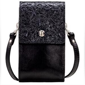 Patricia Nash Red Floral Tooled Leather * Rivalta*